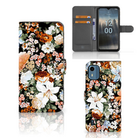 Hoesje voor Nokia C12 Dark Flowers