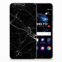 Huawei P10 TPU Siliconen Hoesje Marmer Zwart - Origineel Cadeau Vader