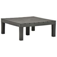 vidaXL Tuintafel 78x78x31 cm kunststof antraciet