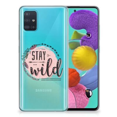 Samsung Galaxy A51 Telefoonhoesje met Naam Boho Stay Wild Samsung Galaxy A51 Telefoonhoesje met Naam Boho Stay Wild