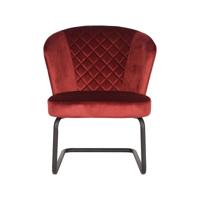 LABEL51 Fauteuil Flow - Rood - Fluweel