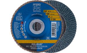 PFERD 67769100 PFC 100 Z 120 PSF STEELOX/16,0 Lamellenschijf Diameter 100 mm Boordiameter 16 mm RVS, Staal 10 stuk(s)