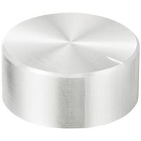 TRU COMPONENTS TC-11696496 Draaiknop Met knopmarkering Zilver (Ø x h) 30 mm x 13 mm Aluminium, Plastic 1 stuk(s)