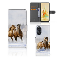 OPPO Reno8 T 4G Telefoonhoesje met Pasjes Paarden