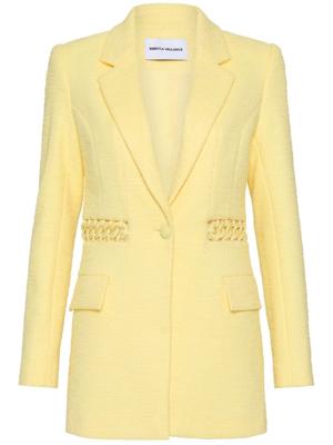 Rebecca Vallance Blazer met enkele rij knopen - Geel