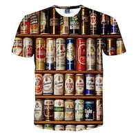 oktoberfest herenoverhemd t-shirt tee grappige t-shirts grafisch bier ronde hals wit 3d print dagelijks korte mouw print kleding actief Lightinthebox