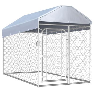 vidaXL Hondenkennel voor buiten met dak 200x100x125 cm vidaXL Hondenkennel voor buiten met dak 200x100x125 cm