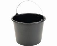 Bouwemmer 12 liter zwart