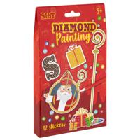 Grafix Sint Diamond Painting Stickers 12-delig - thumbnail