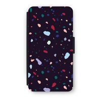 Dark Rounded Terrazzo: iPhone XS Flip Hoesje