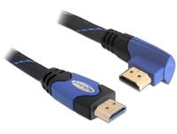 Delock 82956 Kabel High Speed HDMI met Ethernet - HDMI A male > HDMI A male haaks 4K 2 m