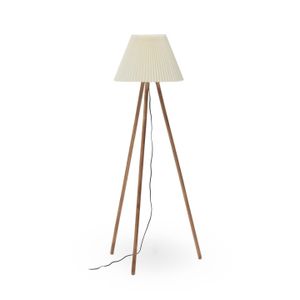 Kave Home Vloerlamp Benicarlo Rubberhout, 149cm hoog - Naturel