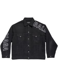 Balenciaga veste Outline en jean - Noir