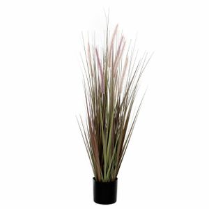 Mica Decorations - gras kunstplant - groen/paars - H120 x D60 cm   -