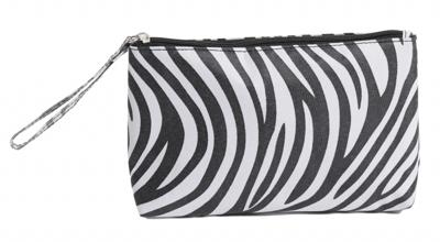 Siretessile toilettas giraf dames 17 cm katoen zwart/wit