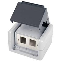 Telegärtner RJ45 Outlet IP44 AP Grey