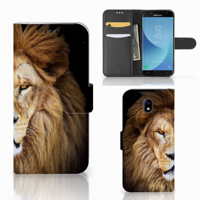 Samsung Galaxy J5 2017 Telefoonhoesje met Pasjes Leeuw