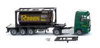 Wiking 053606 H0 Vrachtwagen MAN TGX trekker met tankcontaineroplegger Rinnen