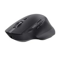 Trust Ozaa+ Stille Draadloze Muis Bluetooth + 2.4GHz, Wireless Mouse met Scrollwiel aan de Zijkant, 60% Gerecycled Plastic, Oplaadbare Bluetooth Mouse PC Computer Laptop Windows Mac - Zwart