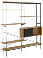 Boekenkast Finn MDF Naturel 170x190cm - Giga Living - thumbnail