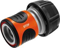 Gardena Waterstop 19 mm (3/4 inch): connectoren met Aquastop, voor slangen, powergrip, groefde handgrepen, moeiteloos wisselen (18214-50)