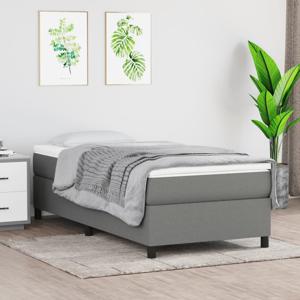 Boxspring met matras stof donkergrijs 100x200 cm SKU: V3144400