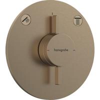 Hansgrohe Duoturn S inbouwkraan voor 2 functies brushed bronze 75418140 - thumbnail