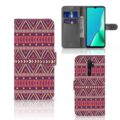 OPPO A9 (2020) | A5 (2020) Telefoon Hoesje Aztec Paars OPPO A9 (2020) | A5 (2020) Telefoon Hoesje Aztec Paars