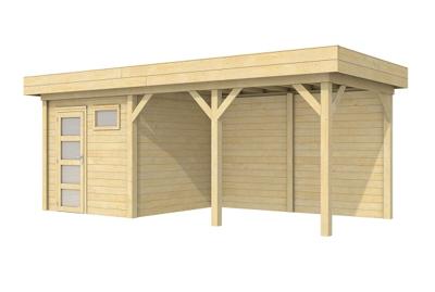 Blokhut Kuifmees 250x250 cm + luifel 400 cm