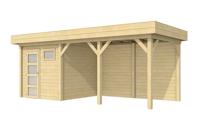 Blokhut Kuifmees 250x250 cm + luifel 400 cm