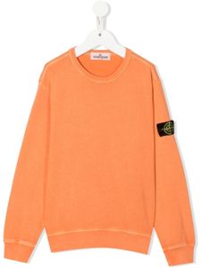 Stone Island Junior pull à patch logo - Orange