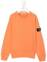 Stone Island Junior pull à patch logo - Orange - thumbnail