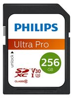 Philips Ultra Pro SDXC Card 256 GB UHS-I U3, leest tot 100 MB/s, V30, SD Card voor camera's, tablet-pc, kaartlezer, 4H HD Video