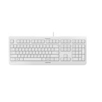 CHERRY KC 1000, Bedraad toetsenbord, Spaanse indeling (QWERTY), Plug & Play via USB-poort, Plat ontwerp, Fluisterstille toetsaanslag, Wit-Grijs