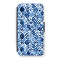 Blauw motief: iPhone 8 Flip Hoesje