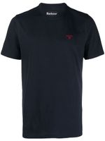 Barbour t-shirt en coton à logo brodé - Bleu