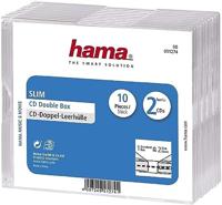 Hama Slimline, CD-hoes, transparant, verpakking van 10 stuks