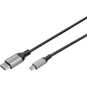 Digitus DB-340106-020-S DisplayPort-kabel DisplayPort / Mini-displayport Aansluitkabel DisplayPort-stekker, Mini DisplayPort-stekker 2 m Zwart Afgeschermd,