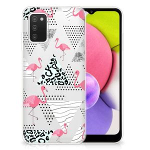 Samsung Galaxy A03S TPU Hoesje Flamingo Triangle