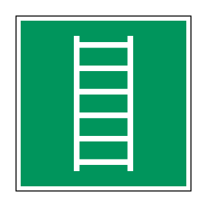 Vluchtladder - 200 x 200 mm - Kunststof bord