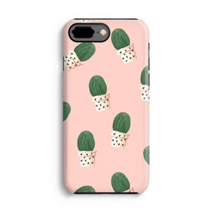 Cactusprint roze: iPhone 7 Plus Tough Case