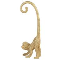 Light & Living Wanddecoratie Monkey - Goud - 16.5x14.5x45.5cm - thumbnail