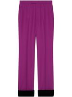 Gucci pantalon de costume à plis marqués - Violet