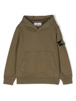 Stone Island Junior hoodie en coton à patch logo - Vert