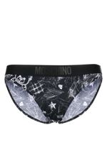 Moschino culotte à bande logo - Noir