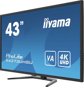 Iiyama ProLite X4373UHSU-B1 LED-monitor Energielabel G (A - G) 108 cm (42.5 inch) 3840 x 2160 Pixel 16:9 3 ms HDMI, DisplayPort, Mini-DisplayPort, USB 2.0, USB