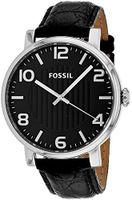 Horlogeband Fossil BQ2248 Leder Zwart 20mm - thumbnail