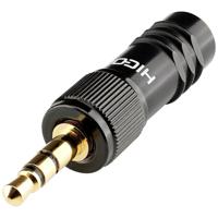 Hicon HI-J35S-SCREW-M Jackplug 3,5 mm Stekker, recht Aantal polen: 3 Stereo Zwart 1 stuk(s) - thumbnail