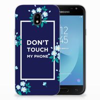 Samsung Galaxy J3 2017 Silicone-hoesje Flowers Blue DTMP - thumbnail