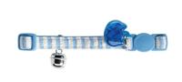 Kattenhalsband Cotton Stripes Blauw